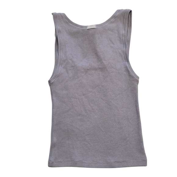 SKIMS Cotton Rib Tank Top Shirt Blue Medium NWOT - Picture 3 of 5